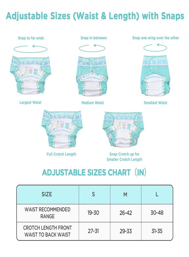 ليتل فور بيج غطاء حفاضات للكبار من القماش المقاوم للماء والقابل للغسل والتعديل وإعادة الاستخدام من ليتل فور بيج - بيبي باريد إم - Image 2